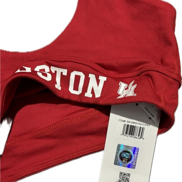 ZOOZATZ Woman's NCAA Collegiate University of Houston Bra Cropped Red Tank SZ S - Picture 3 of 3